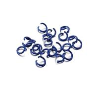 connettori circolari, 100 pezzi/lotto 1,2x8 mm anelli di congiunzione in metallo colorato connettore for gioielli fai da te accessori for la creazione(Blue)