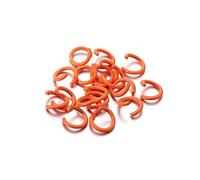 connettori circolari, 100 pezzi/lotto 1,2x8 mm anelli di congiunzione in metallo colorato connettore for gioielli fai da te accessori for la creazione(Orange)