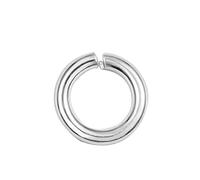 connettori circolari, 20 pezzi 925 anelli di congiunzione aperti for portachiavi, accessori for la creazione di gioielli(0.5x4mm)