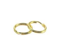 connettori circolari, 50/100 pezzi in acciaio inossidabile con chiusura a scatto for portachiavi fai da te, portachiavi, gioielli, artigianato, forniture, accessori(GD,1X12mm)