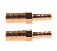 Connettori di accoppiamento, 2 raccordi in ottone a vie che riducono il tubo con innesto for dritto, adattatore accoppiatore for aria carburante gas acqua(6mm 8mm Barb)