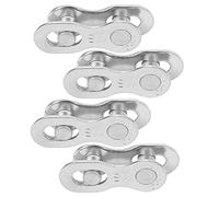 Connettori di collegamenti a catena per biciclette Connettori Premium Acciaio a 11 velocità Catena di bici mancante Connetti rapida connessione nessun strumento necessario per (Argento)