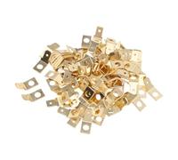 Connettori di disconnessione rapida in ottone 100pcs - terminali a forcella maschio da 1/4 di pollice per 10 perno | Connettori di crimpatura senza saldatura non isolata per