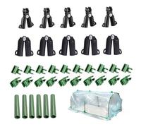 Connettori di palo da giardino da 36 pezzi/set, clip per tralicci per piante regolabili da 16 mm, clip con fibbia articolare di tipo A in plastica per i supporti per piante in acciaio in metallo giar