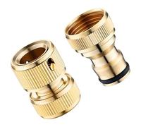 Connettori di prolunga per tubi in ottone a prova di perdite, 1,3 cm, per la maggior parte dei rubinetti, valvole e tubi dell'acqua, raccordi in ottone da giardino