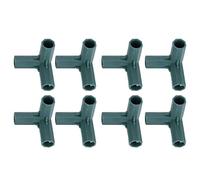 Connettori di supporto per impianti di arrampicata da giardino in plastica Accessorio serra a 3 vie Accessorio da 8 pcs cornice fai-da-te Struttura stabile serra