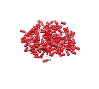 connettori di tensione, Confezione da 100 terminali a crimpare RV1.25 M3-M8 22-16AWG rossi, diverse misure(RV1.25-8)