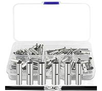 Connettori di Testa Non Isolati a Crimpare Elettrici Cavi Connettori di Testa Capicorda per Giunzioni Elettriche DIY 150 Pezzi