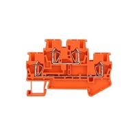 Connettori elettrici a doppio livello STTB2.5, morsettiera a binario DIN 2 strati 2.5, 50 pezzi(ARANCIO)
