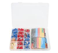 Connettori Elettrici a Pressione a Freddo 350 Pezzi, Terminali di Crimpatura Isolati con 328 Pezzi Tubo Termorestringente per Elettronica - Alta Sicurezza, Resistenza al Fuoco,