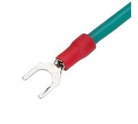 connettori elettrici, Confezione da 100 terminali a crimpare a forcella piatta tipo U/Y multicolore, diverse misure(Red,1.25 x 4)