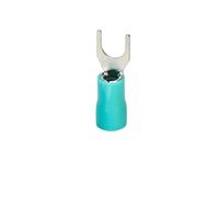 connettori elettrici, Confezione da 100 terminali a crimpare a forcella piatta tipo U/Y multicolore, diverse misure(Green,3.5 x 6)