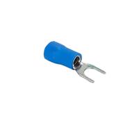 connettori elettrici, Confezione da 100 terminali a crimpare a forcella piatta tipo U/Y multicolore, diverse misure(Blue,5.5 x 4)