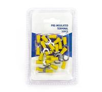 Connettori elettrici gialli isolati SV1.25-4 (20 pz), ideali per connessioni sicure. Il suo design garantisce durata e prestazioni eccezionali in varie applicazioni.