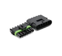 Connettori elettrici GM Automotive - 2.5 Series Weather Pack Socket Plug - 5/20/100 set di connettori 1, 2, 3, 4, 6 pin per cavi automobilistici affidabili (4P M-D-R, 100S)