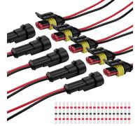 Connettori Elettrici Impermeabili 5 Pezzi Connettori Elettrici a 2 Pin con 20