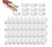 Connettori Elettrici Per Filo | Terminali Di Connessione Con Bloccaggio A Pressione - 50 Pezzi Assortiti Compatti 5A 250V per Illuminazione Industriale Elettrodomestici Motori
