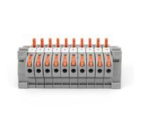 Connettori Elettrici Rapidi MYLERCT Un Set di 10 Morsetto Elettrico con Accessori per Binari, Può Essere Utilizzato per La Produzione Fai Da Te, L'automazione L'ingegneria Elettrica e Altri Progetti