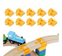 Connettori ferroviari - Adattatore di costruzione interattivo, materiale PP colorato, accoppiamento a binario facile, supporto creativo per il gioco | Set da 10 pezzi per l'asilo nido in classe per il