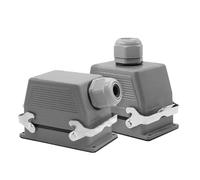 Connettori for carichi pesanti HDC-HE-048-1/2 F/M 48pin 500V 16A Spina for connettore aeronautico rettangolare industriale Connessione a vite(HDC-HE-048-1)
