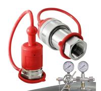 Connettori idraulici in acciaio al carbonio, Quick Connect Couplings Dust Cover, Strength Fittings, Red, for Industrial Pressure Fluid Transfer Systems Factory Automation Setup Creative Crafting