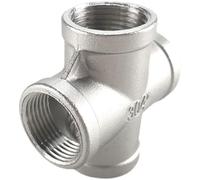 Connettori in acciaio inossidabile a quattro fili Connettore a croce uguale a 4 vie con filettatura femmina in acciaio inossidabile 304, dimensioni multiple(3/4")