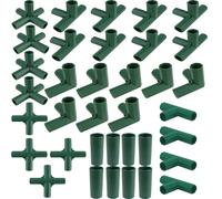 Connettori in plastica verde per telaio serra tubo 16 mm set 36 pezzi