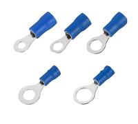 Connettori isolati ad anello, 100/50/10 pezzi blu RV2 M3-M8 terminale a crimpare ad anello connettore for cavi elettrici isolati(50pcs,RV2-8)