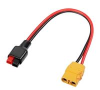 Connettori maschio e femmina con cavi Cavo corto da connettore 30A a XT90, cavo di conversione da jack femmina XT90 12AWG a connettore pannello solare for centrale elettrica portatile(0.5m)