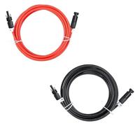 Connettori maschio e femmina con cavi Cavo solare Cavo elettrico rosso nero 1/2/3/4/5m 10 12 14AWG Cavo connettore pannello solare for sistemi fotovoltaici all'aperto(2M_6MM2-10AWG)
