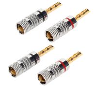 Connettori per banana a 4mm in ottone placcato oro - 2 coppie
