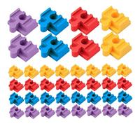 Connettori per binari in legno del treno 40pcs 4 colori per binari in legno maschio-femmina Accessori ABS per gli accessori da 9 mm