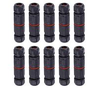 Connettori per Cavi Impermeabili, 10 Pezzi IP68 Connettore per Cavo Elettrico Impermeabile a 3 Pin per Presa Esterna