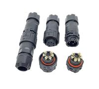 Connettori per cavi impermeabili Connettore impermeabile M20 2 3 4 5 6 pin Cablaggio a vite senza saldatura Presa da pannello industriale aeronautico autobloccante push-pull(Male Female Butt,4P)