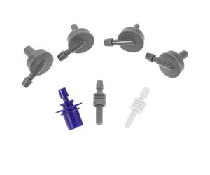 Connettori per Misuratore di Pressione 7 Pezzi Abs, per Fascia | Adattatore a Gomito 4 5 6 7mm e Dritto 11 5, 5 4, 6mm, Aggancio Rapido