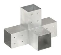 Connettori per Pali 4 Pezzi Metallo Zincato 81 mm