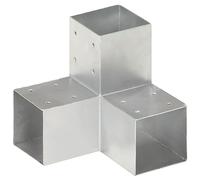 Connettori per Pali 4 Pezzi Metallo Zincato 91x91 mm