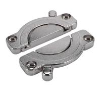 Connettori per pannelli in lega di zinco per piani di tavoli da pranzo e scrivanie, cerniere per mobili in argento