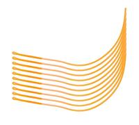 Connettori per Pesca a Mosca, Lacci di Guida Resistenti, Braidati per Pesca a Mosca, 10 Pcs Loop 30LB Giallo, per uso in fiume e lago, adatti per la cattura di trutta e salmone