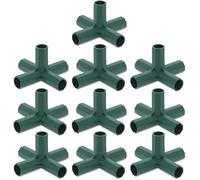 Connettori per telaio da giardino, 16 mm, in PVC, 3 vie, 4 vie, 5 vie, supporto stabile per giardinaggio, strutture edili, 10 pezzi (C)