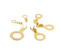 Connettori per terminali ad anello Connettori Filo Terminali A Crimpare Ad Anello In Ottone Non Isolati Tono Oro M3-M10 Confezione Da 100(M9)
