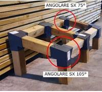 Connettori per travi in legno con inclinazione, raccordo giunti per pergole 9x9