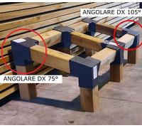 Connettori per travi in legno con inclinazione, raccordo giunti per pergole 9x9