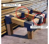 Connettori per travi in legno con inclinazione, raccordo giunti per pergole 9x9