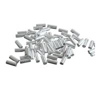 Connettori per tubi da pesca Manicotti a crimpare da pesca 100 pezzi manicotti a crimpare singoli manicotti a crimpare in alluminio