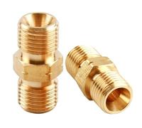 Connettori per tubi del gas in ottone, tubo acetilene propano 1/4, adattatore bombole gas, attacco rapido, doppio nипplo 1/4