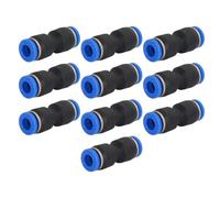 Connettori pneumatici, 10 pezzi, 6 mm e 8 mm, raccordo per tubo dell'aria compressa PG8-6, colore: blu e nero