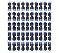 Connettori Pneumatici Diritti Push to Connect, Resistenza Alta, Acciaio Inox e Resina, 50 Pezzi - Installazione Facile, Rotazione 360°, Per Tubo Aria PU da 4mm