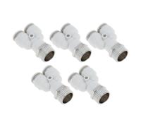 Connettori rapidi aria 3/8" 20mm/1/2"BSPT 5pz Bianco Argento per linea d'aria