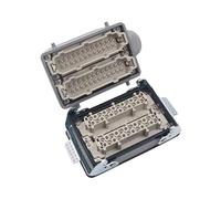 Connettori rettangolari for carichi pesanti HDC HE 4 6 8 10 16 20 24 32 48 Pin centrale 16A Spina aeronautica impermeabile Connettore linea laterale superiore(10core top line)
